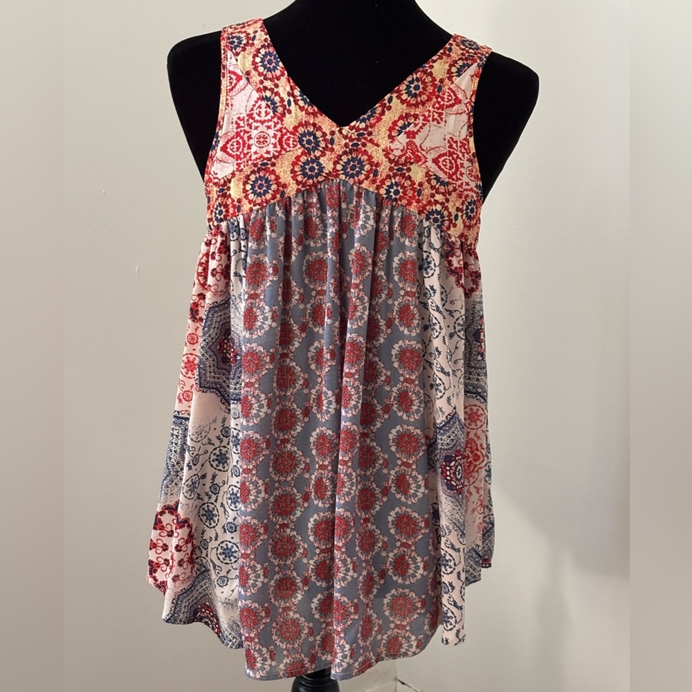 Knox Rose Floral Patchwork Sleeveless Top